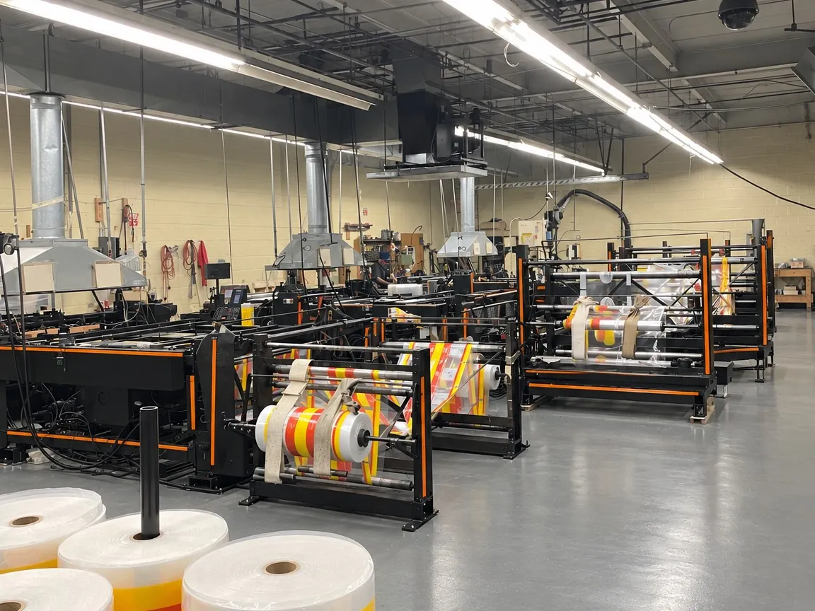Bag-making line at Metropolitan Packaging's Brooklyn plant